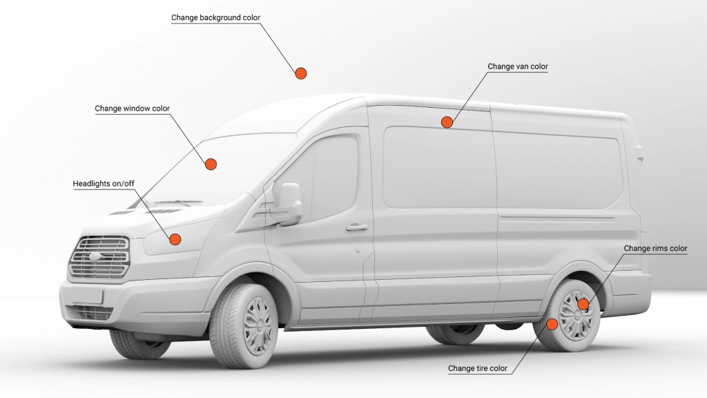 Free van photoshop template 8K resolution
